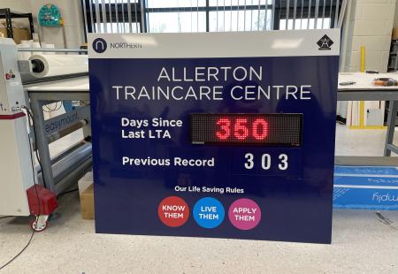 Allerton sign after production
